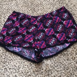 Zumiez beach shorts purple, pink, black size L